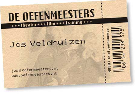 Visitekaart van Jos Veldhuizen